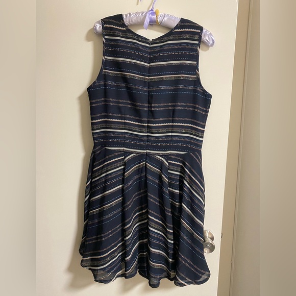 Maison Jules navy striped mini dress - Picture 3 of 4